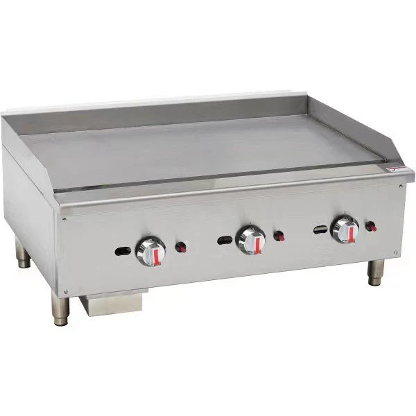 Gas Countertop Griddle – Triple Control