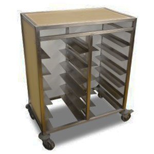 0.815m Stainless Steel Trolley Rack (Wood Effect)