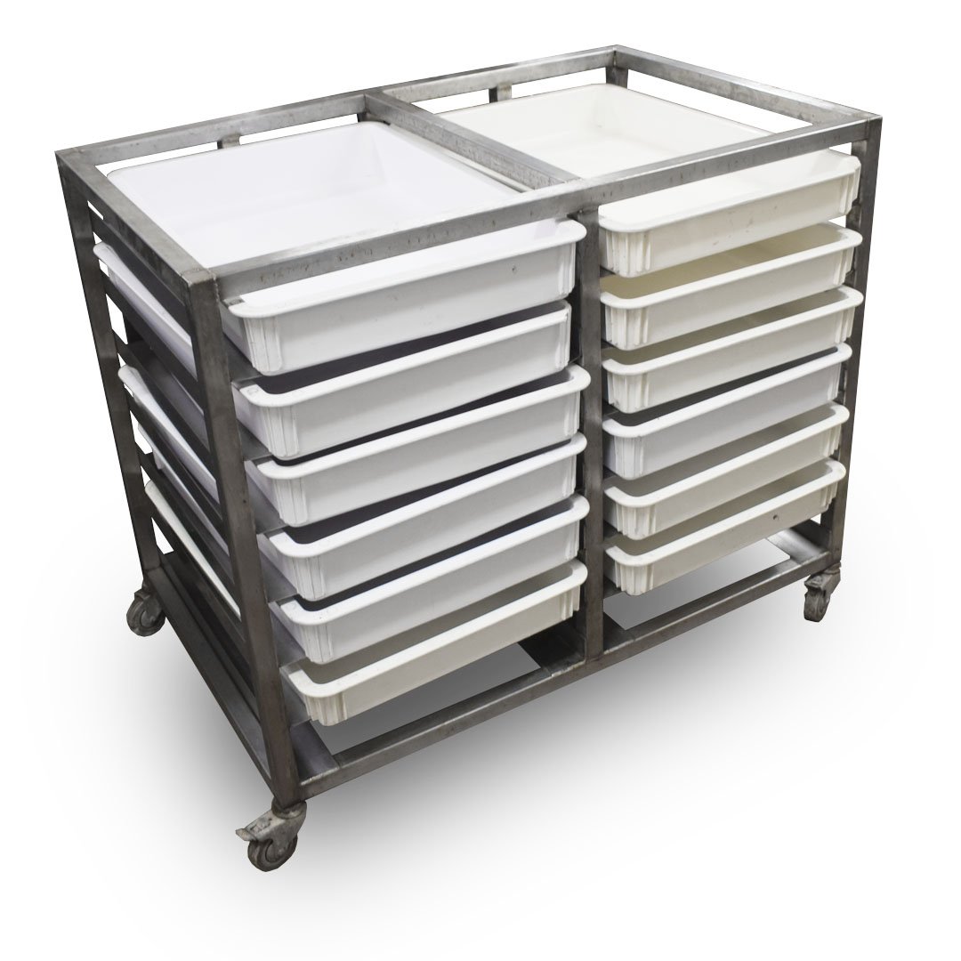 1.02m Stainless Steel Tray Trolley