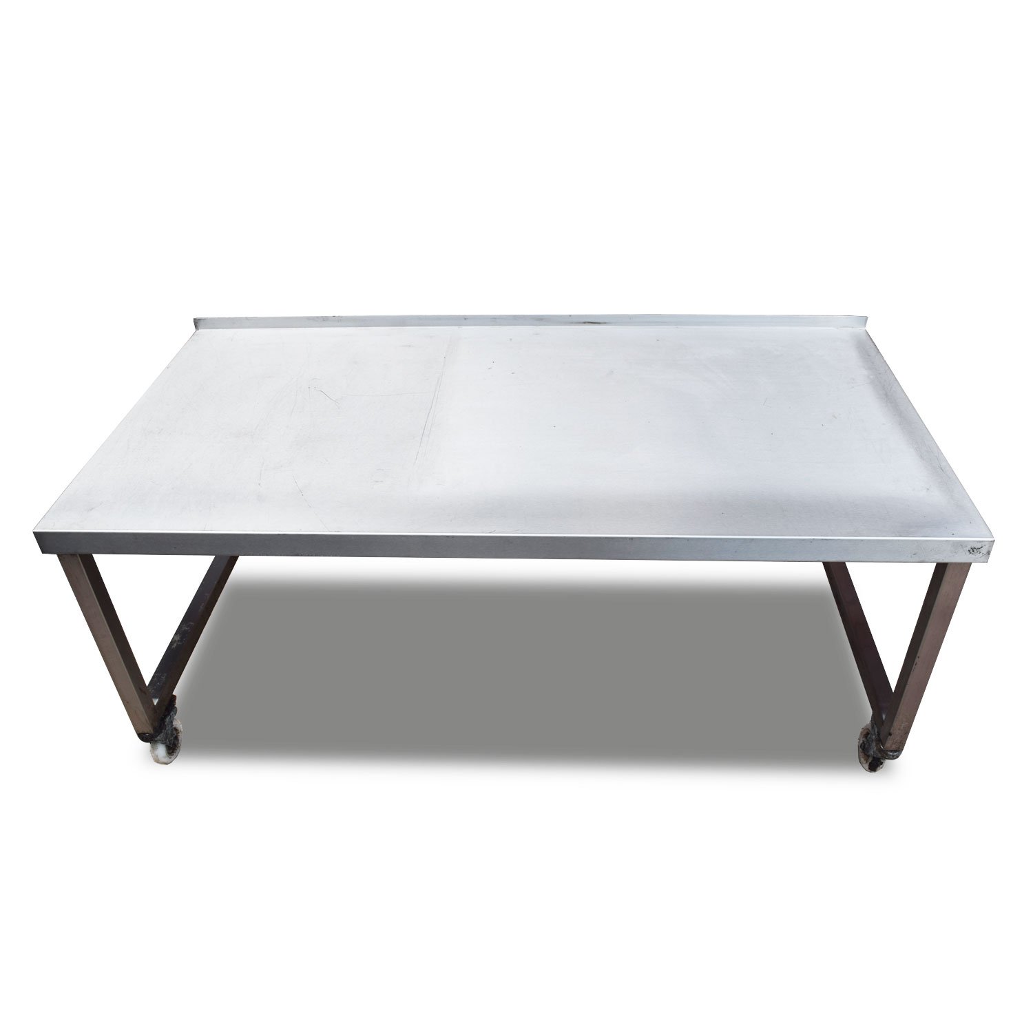 1.56m Stainless Steel Low Table With Castors