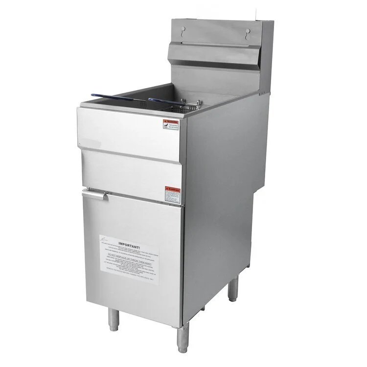 GF120 Single Tank Gas Fryer With Twin Baskets (4 Burner)