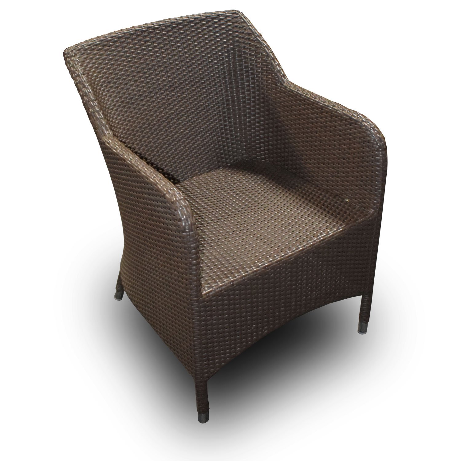 Brown Rattan Armchairs x4